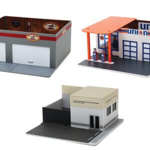 Mechanic's Corner Series 6 Assortment Bomba bencina Taller estacion policia 1:64