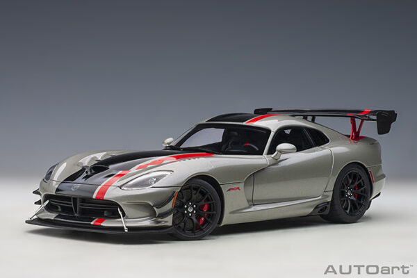 DODGE VIPER ACR 2017 BILLET SILVER METALLIC BLACK STRIPES - Imagen 5