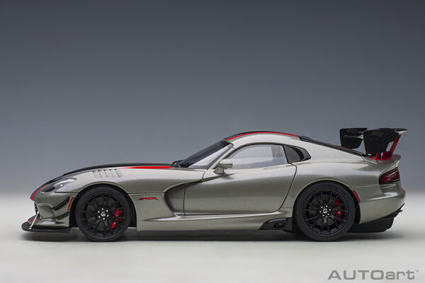 DODGE VIPER ACR 2017 BILLET SILVER METALLIC BLACK STRIPES - Imagen 6