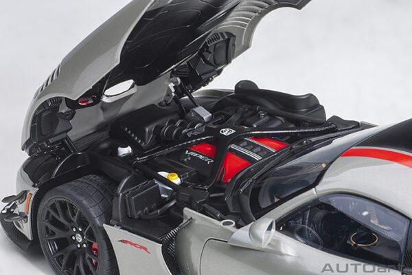 DODGE VIPER ACR 2017 BILLET SILVER METALLIC BLACK STRIPES - Imagen 14