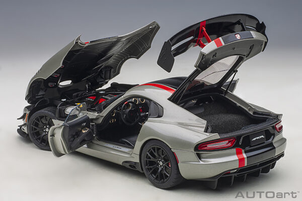 DODGE VIPER ACR 2017 BILLET SILVER METALLIC BLACK STRIPES - Imagen 16