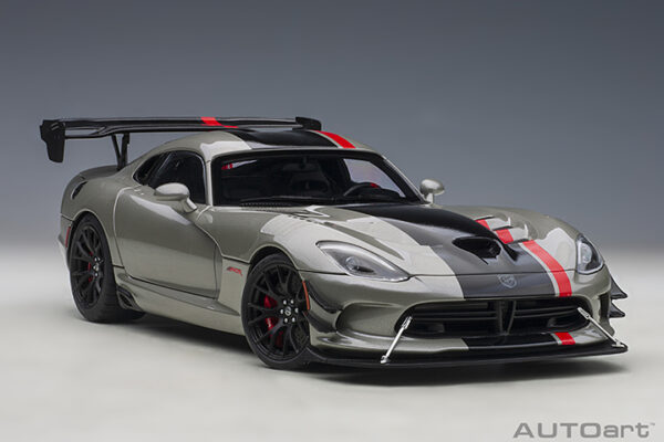 DODGE VIPER ACR 2017 BILLET SILVER METALLIC BLACK STRIPES - Imagen 18