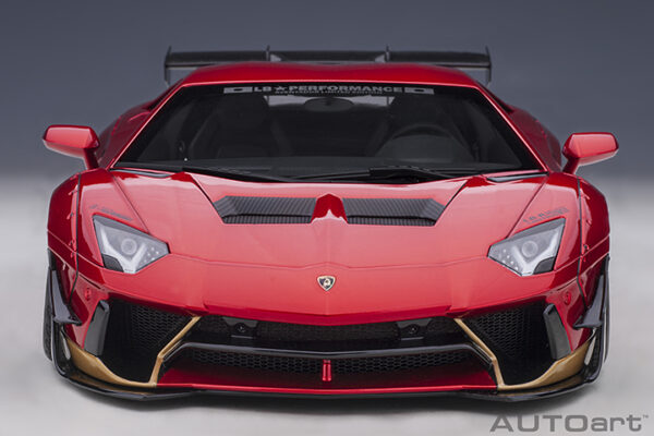 LIBERTY WALK LB-WORKS LAMBORGHINI AVENTADOR LIMITED EDITI0N HYPER RED/GOLD - Imagen 9