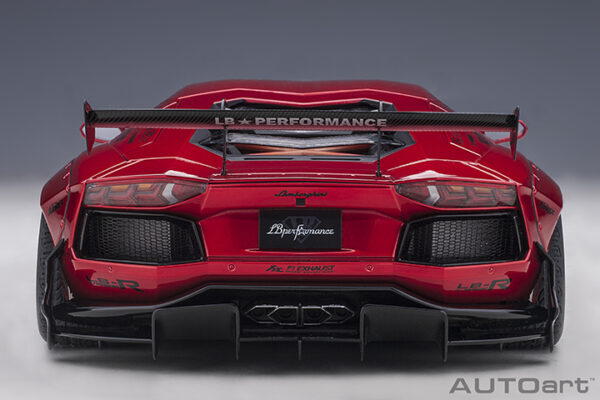 LIBERTY WALK LB-WORKS LAMBORGHINI AVENTADOR LIMITED EDITI0N HYPER RED/GOLD - Imagen 10
