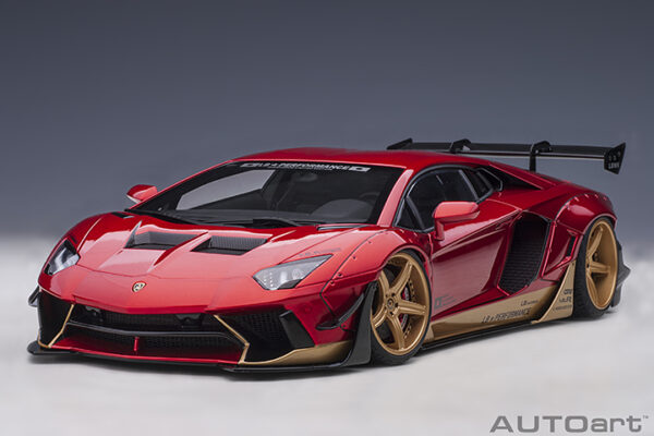 LIBERTY WALK LB-WORKS LAMBORGHINI AVENTADOR LIMITED EDITI0N HYPER RED/GOLD - Imagen 19