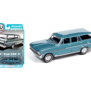 Chevy 1963 II Nova 400 Station Wagon Aqua Poly