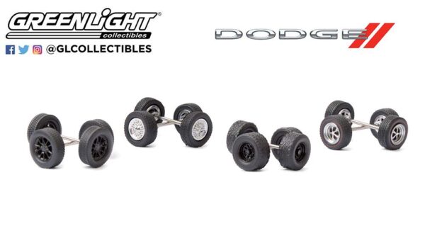 set Llantas ruedas neumaticos Dodge 1:64 - Imagen 2