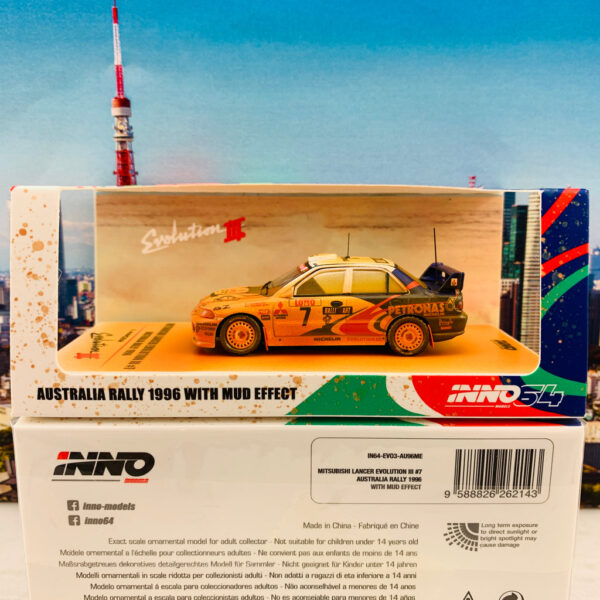 MITSUBISHI LANCER EVOLUTION III #7 Australia Rally 1996 W/ Mud Effect - Imagen 2