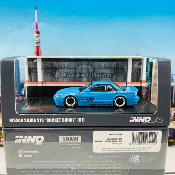 NISSAN SILVIA S13 ROCKET BUNNY V1 Light Blue - Imagen 2
