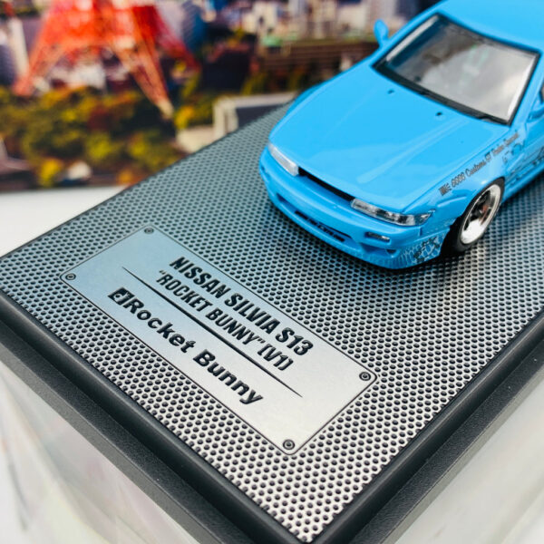 NISSAN SILVIA S13 ROCKET BUNNY V1 Light Blue - Imagen 4