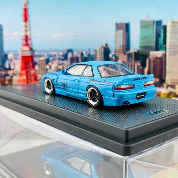 NISSAN SILVIA S13 ROCKET BUNNY V1 Light Blue - Imagen 5