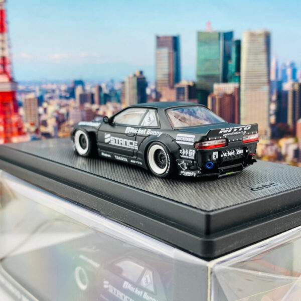NISSAN SILVIA S13 ROCKET BUNNY V2 Matte Black - Imagen 4