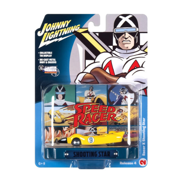 WHITE LIGHTNING Meteoro Speed Racer X Shooting Star Tin Display 1:64 - Imagen 3