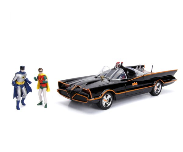 1966 Batimovil  con figuras Batman Robin caja de lujo 1:18