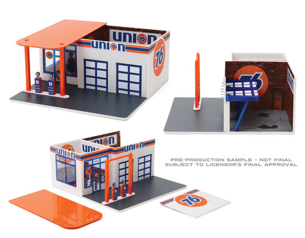 Mechanic's Corner Series 6 Assortment Bomba bencina Taller estacion policia 1:64 - Imagen 3