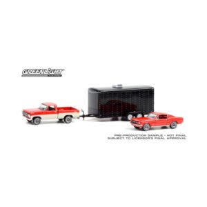 Ford F-100 1967 con 1965 Ford Mustang Fastback con carro "The Cars That Made America" TV Serie