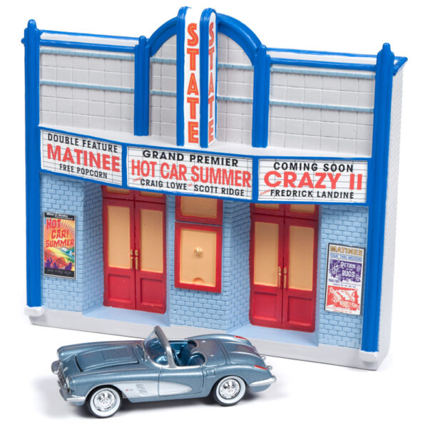 Chevrolet Corvette 1958 fachada Teatro Dioramas Series 2 1:64