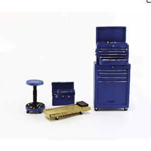 Set herramientas Taller Azul 1/24