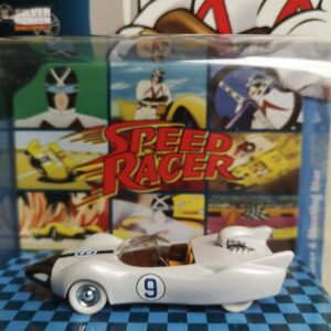 WHITE LIGHTNING Meteoro Speed Racer X Shooting Star Tin Display 1:64