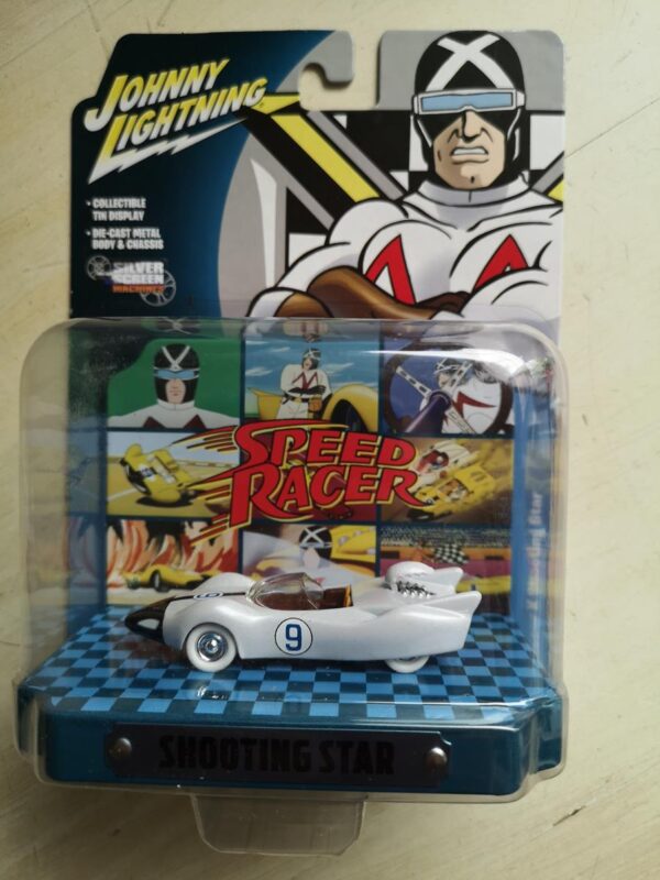 WHITE LIGHTNING Meteoro Speed Racer X Shooting Star Tin Display 1:64 - Imagen 4