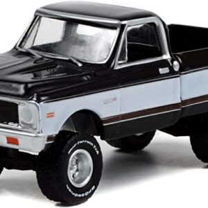 1972 Chevrolet K10 4X4 Pickup - Gray and White with Black Interior