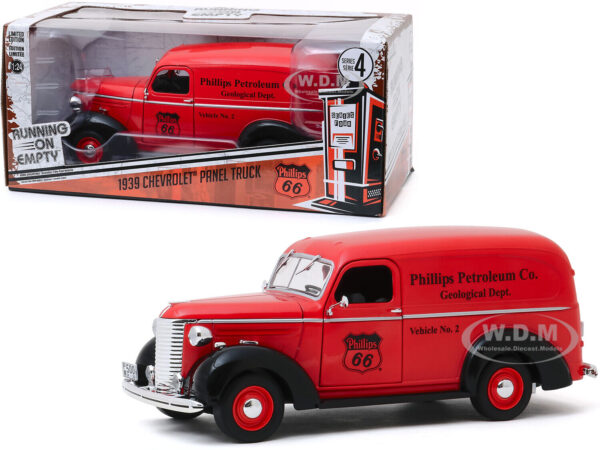1939 Chevrolet Panel Truck Red Phillips 66 Phillips Petroleum Co 1:24