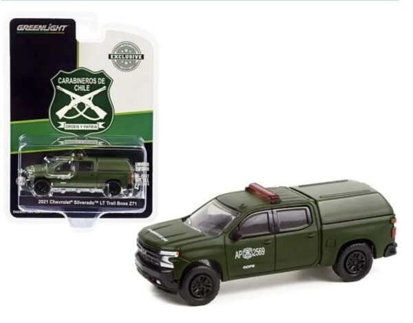 Pack 2 unidades Ram Grua + Chevrolet Silverado GOPE Carabineros de Chile 1:64 - Imagen 2
