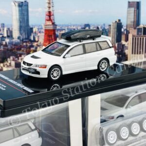 MITSUBISHI LANCER EVOLUTION IX WAGON Con maleta techo y ruedas 1:64
