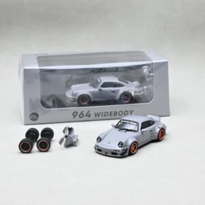 Porsche 964 Widebody Grey con accesorios Ed Limitada 1:64