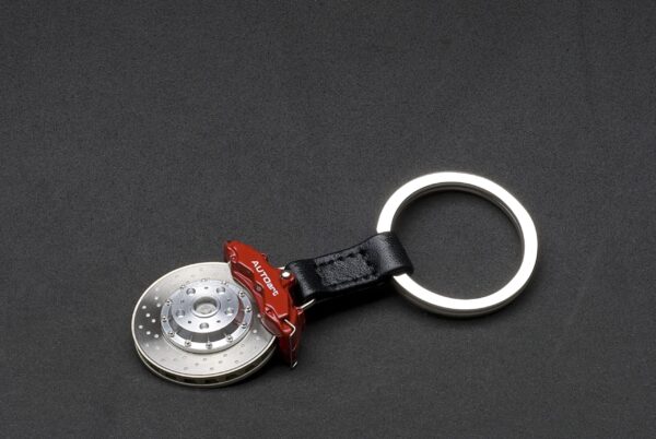 llavero Disco de Frenos Caliper rojo  metalico AutoArt - Imagen 3