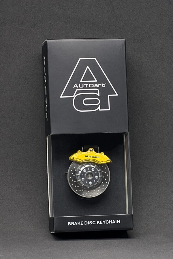 llavero Disco de Frenos Caliper Amarillo metalico AutoArt - Imagen 2