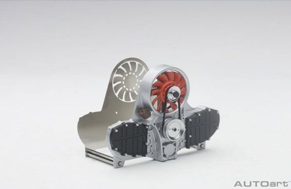 Motor Corte adorno servilletero rojo AutoArt Original - Imagen 2
