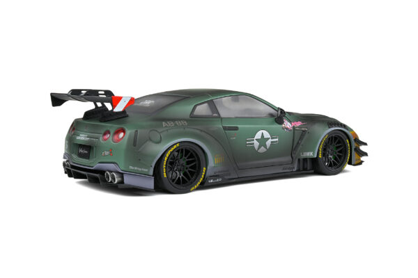 NISSAN GT-R (R35) LIBERTY WALK BODY KIT 2.0 ARMY FIGHTER 2022 1:18 - Imagen 5