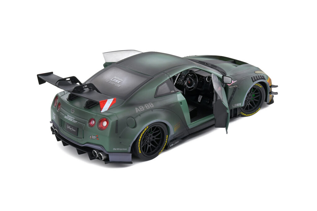 Solido 1/18 Nissan GT-R R35 Liberty Walk Body Kit 2.0 – Verte – Neuve