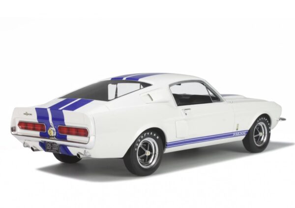 Shelby GT500 Wimbledon White and Blue stripes 1967 esc 1:12 - Imagen 2