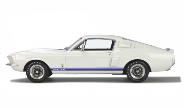 Shelby GT500 Wimbledon White and Blue stripes 1967 esc 1:12 - Imagen 3
