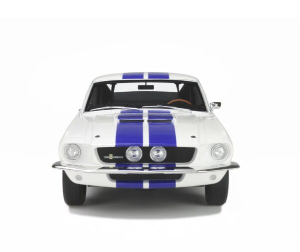 Shelby GT500 Wimbledon White and Blue stripes 1967 esc 1:12 - Imagen 4