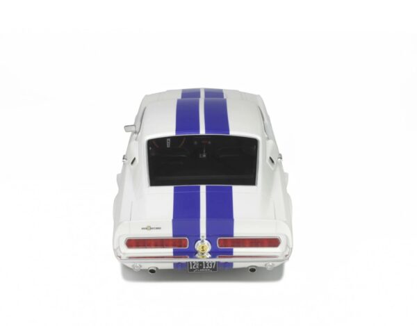 Shelby GT500 Wimbledon White and Blue stripes 1967 esc 1:12 - Imagen 8