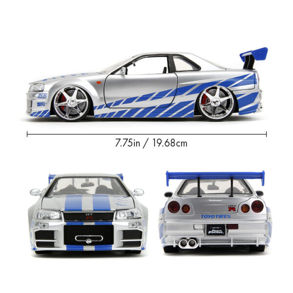Brian Nissan Skyline GT-R (R34) Rapido y Furioso 1:24 - Imagen 4