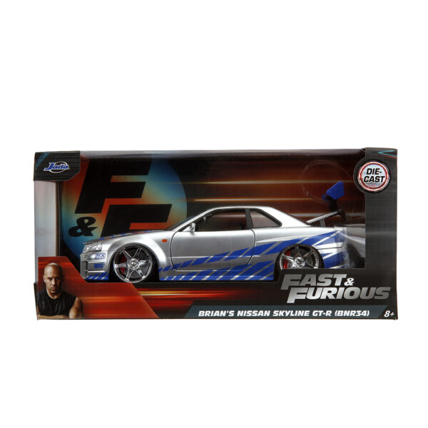 Brian Nissan Skyline GT-R (R34) Rapido y Furioso 1:24 - Imagen 2