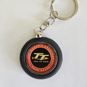 Llavero Oficial de Motociclismo Isle of Man TT rueda Goma
