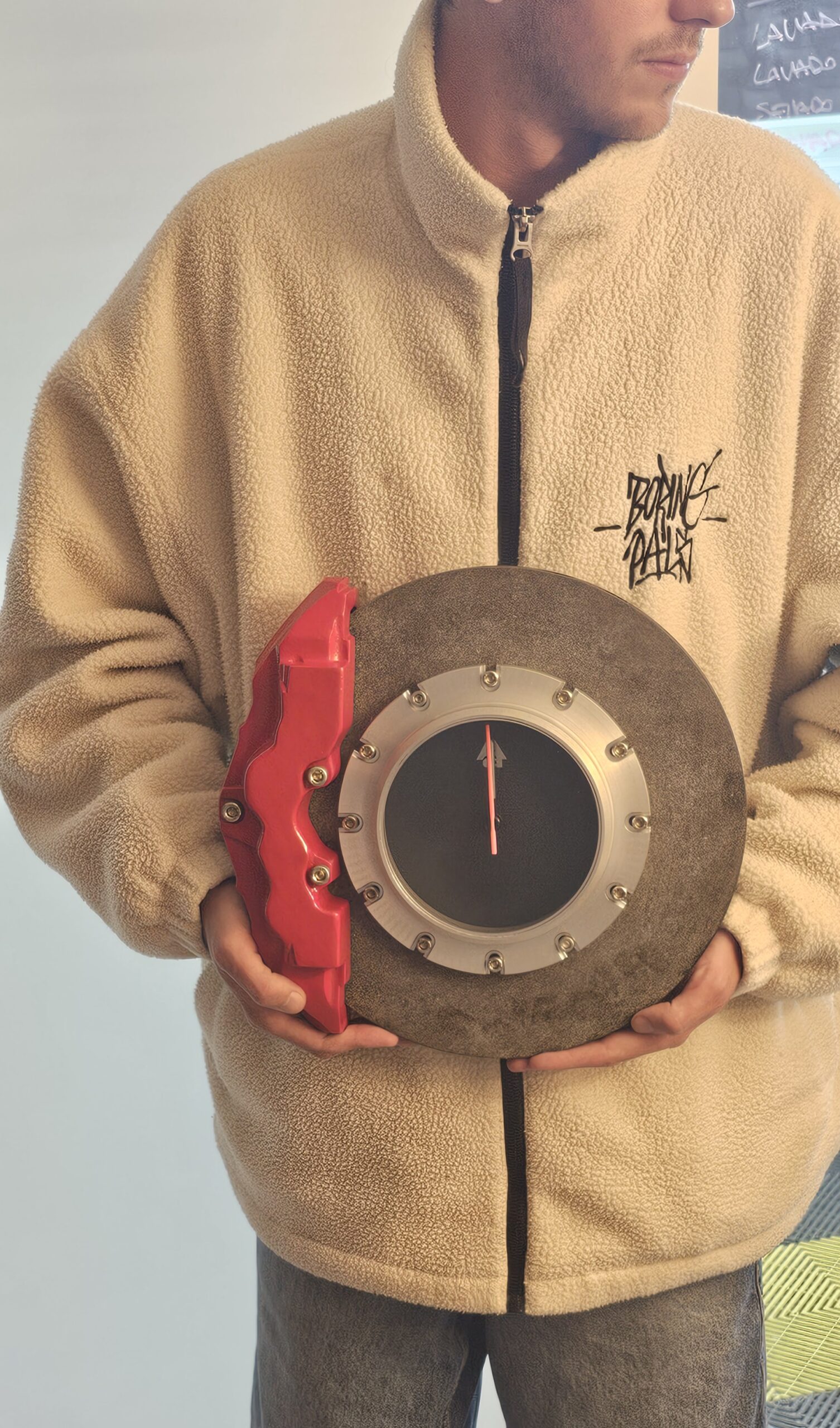 RELOJ PARED DISCO FRENO CERAMICO (CALIPER ROJO) (DIAMETRO 32 CMS) AUTOART - Imagen 2