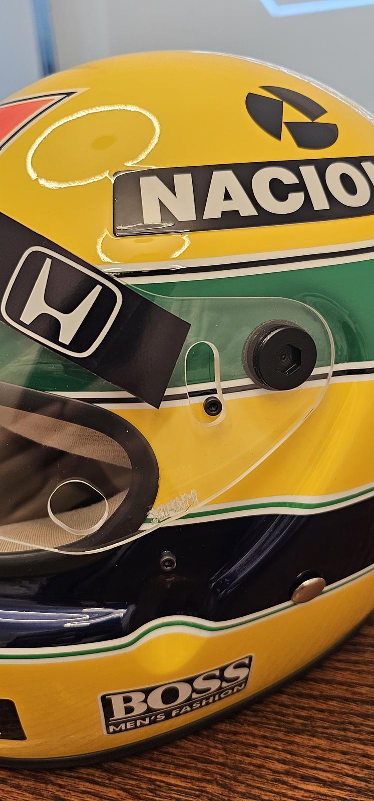 Ayrton Senna Replica Casco tamaño real Temporada 1985 - Imagen 3