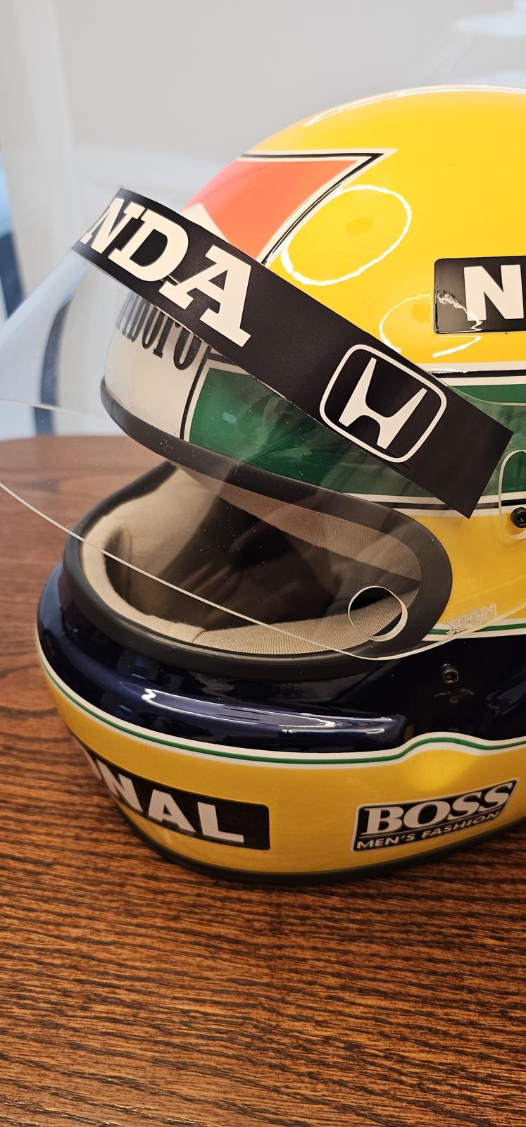 Ayrton Senna Replica Casco tamaño real Temporada 1985 - Imagen 2