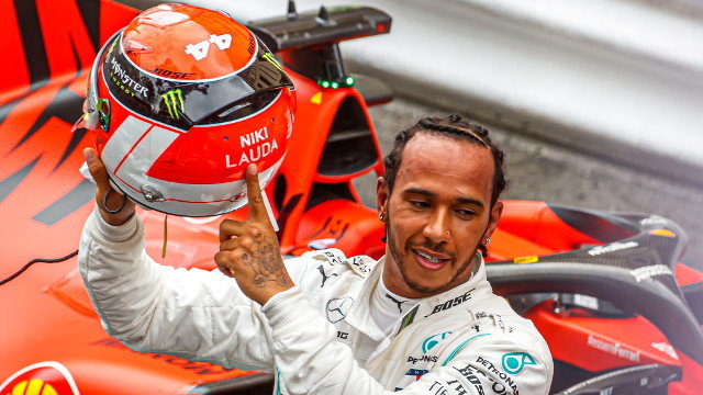 Lewis Hamilton Replica Casco tamaño real GP Monaco Temporada 2019 - Imagen 5