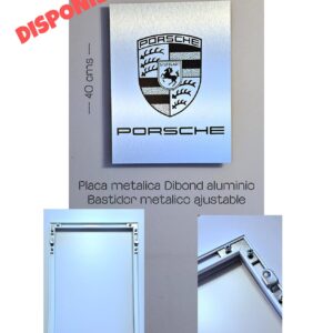 Cuadro adorno logo Porsche 30x40 cms Aluminio Dibond