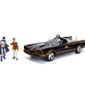 Batman Batimobil Classic series con Figuras Batman y Robin 1:18