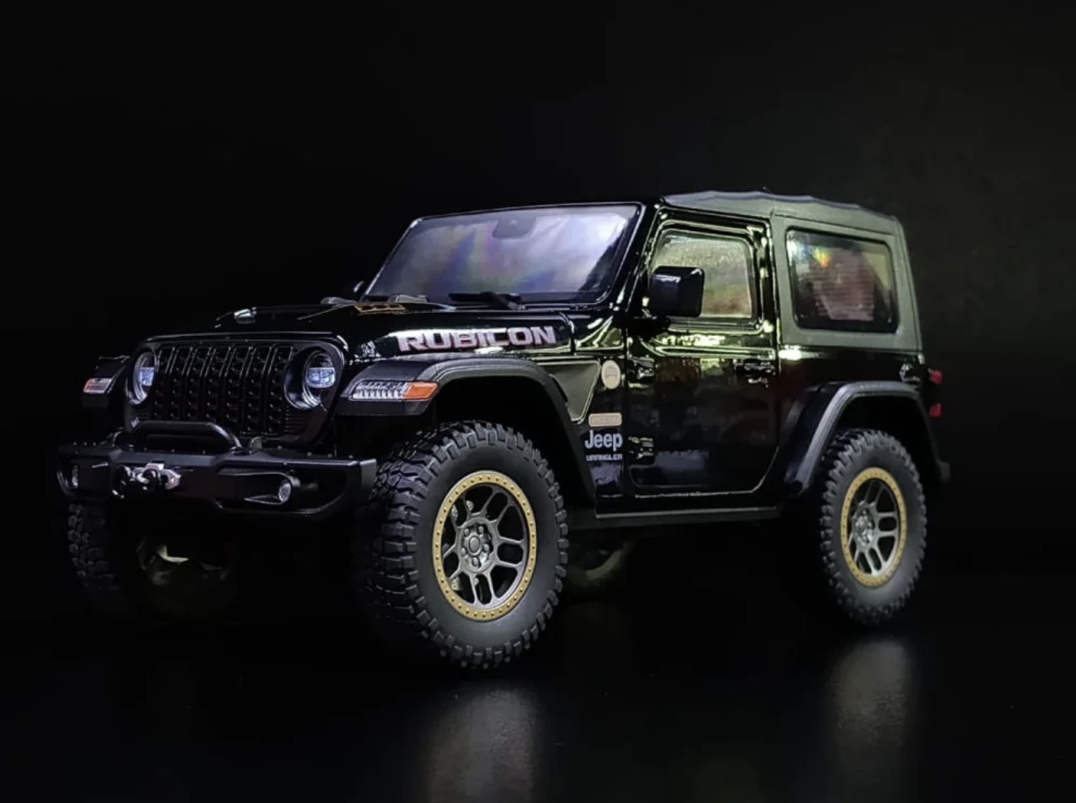 Jeep Rubicon 1:18 Negro
