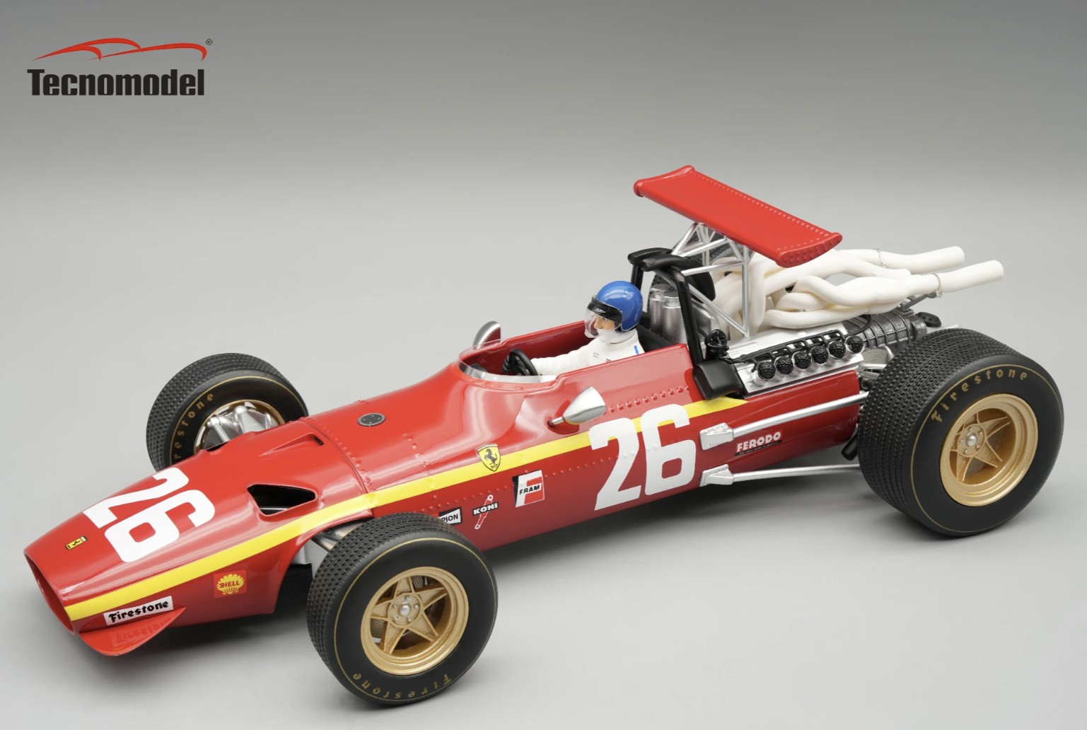Ferrari312 F1/68 French GP Driver: jacky Ickx 1968 1:18