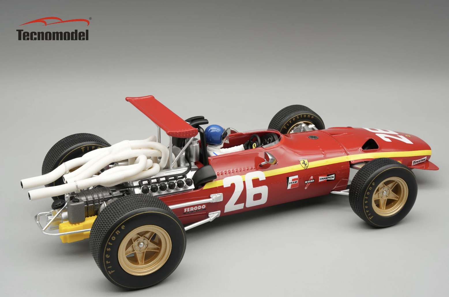 Ferrari312 F1/68 French GP Driver: jacky Ickx 1968 1:18 - Imagen 2